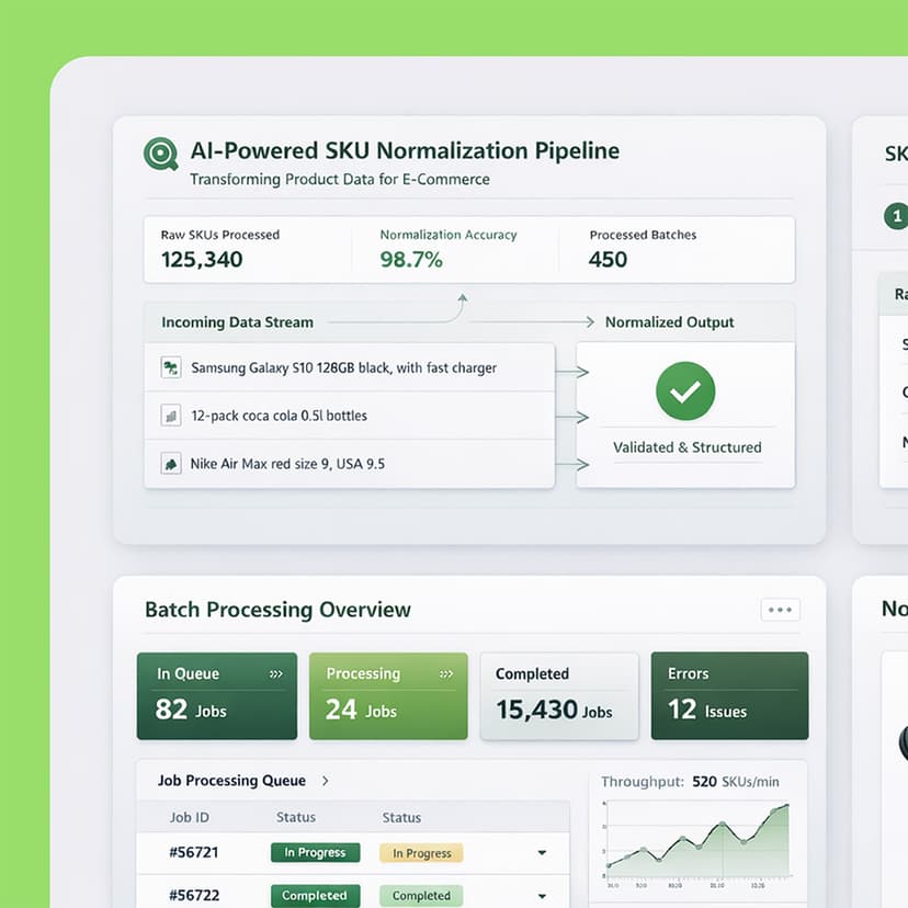 AI-powered SKU Normalization Pipeline for E-commerce Operations